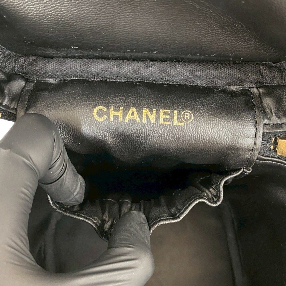 CHANEL Black Caviar Leather Logo Vanity Bag - Picture 10 of 10
